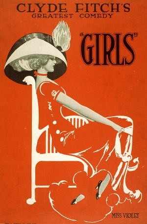 Girls Broadway Show by Clyde Fitch Vintage Poster 1906